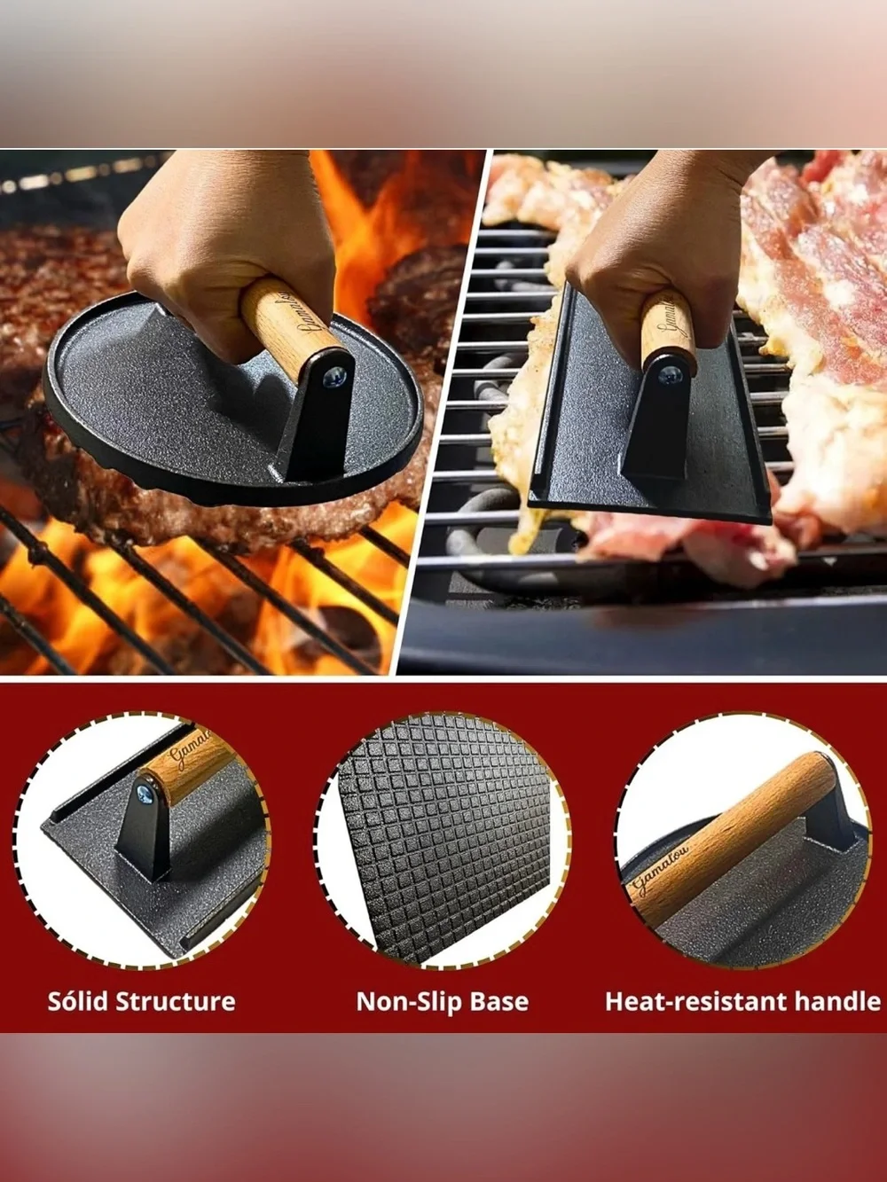 Smashed Burger Press BBQ Kit: 7